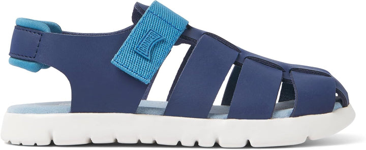 Camper Jungen Oruga K800242 T-Strap Sandal, Blau 020