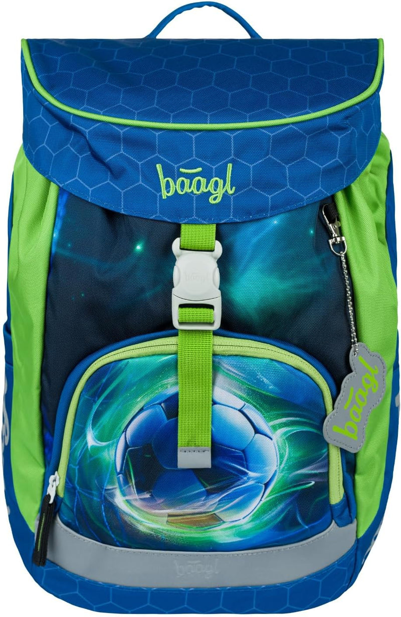 Baagl Schulranzen Jungen für 1. Klasse, Airy Schultasche Set 3-Teilig, Grundschule Schulrucksack für