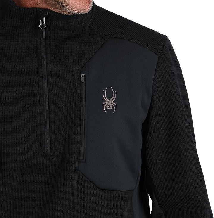 Spyder Herren Bandit 1/2 Zip Fleecejacke, S Schwarz