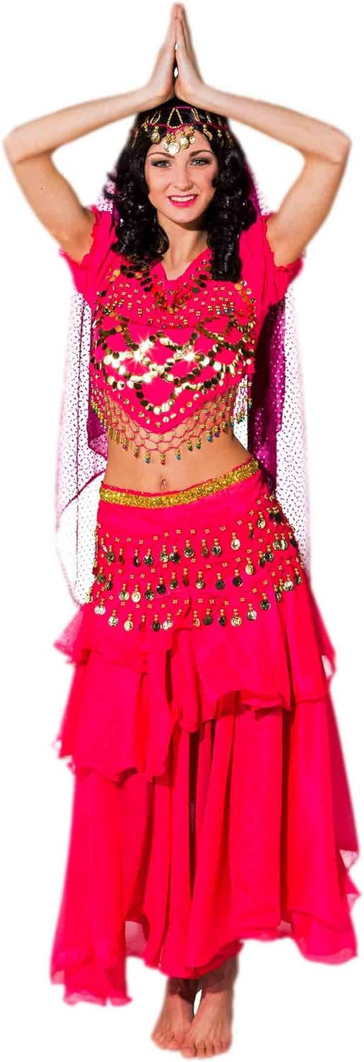 Kostüm Bauchtänzerin pink Einhgr. Fasching Orient Bollywood Märchen