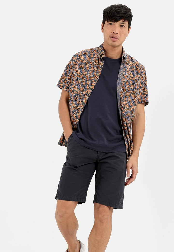 camel active Herren Chinoshorts aus Reiner Baumwolle Shorts 32 Dunkelblau, 32 Dunkelblau