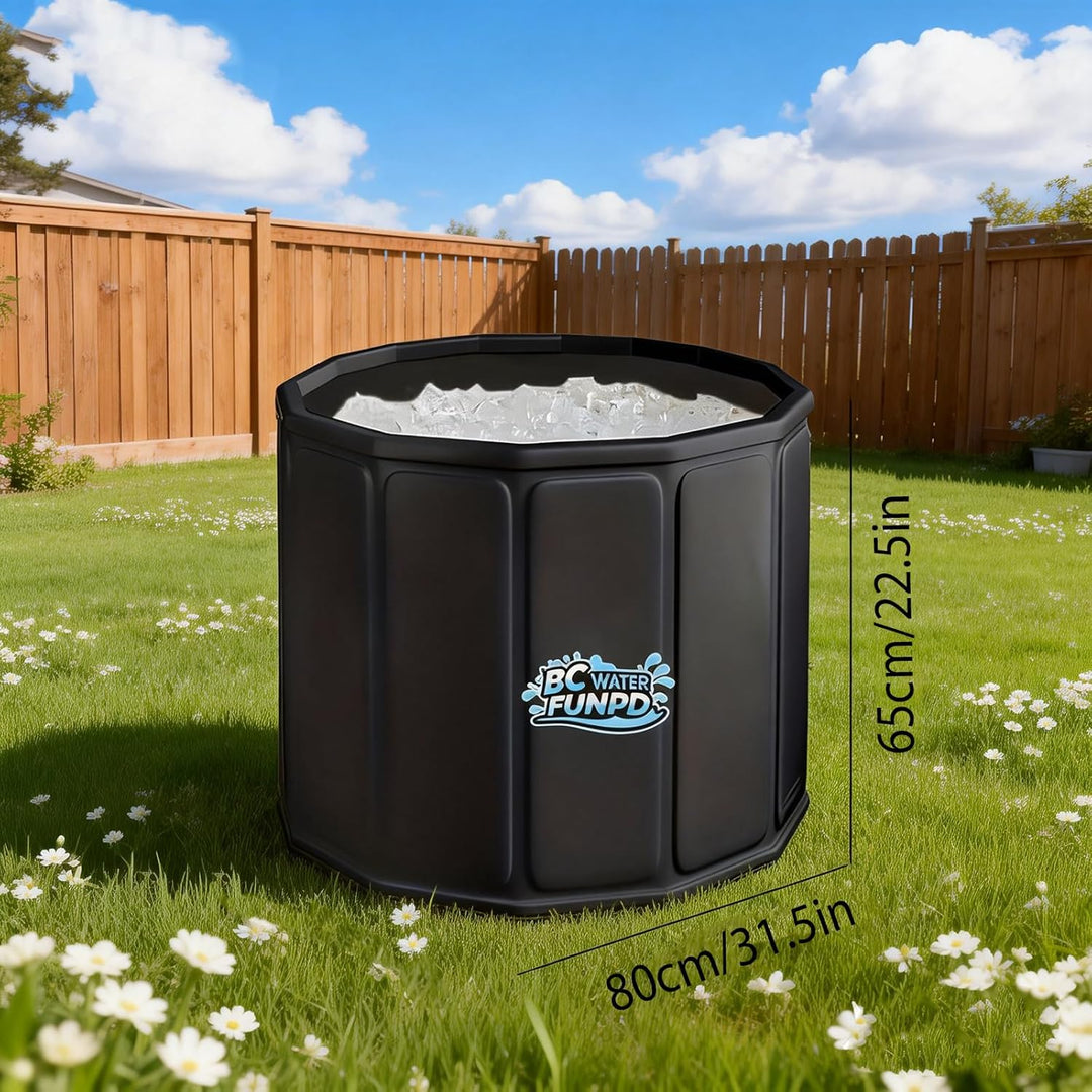 Eisbaden Tonne eistonne - Ø80x65cm Kaltwasser-Planschbecken für Regeneration & Kaltwassertherapie, E