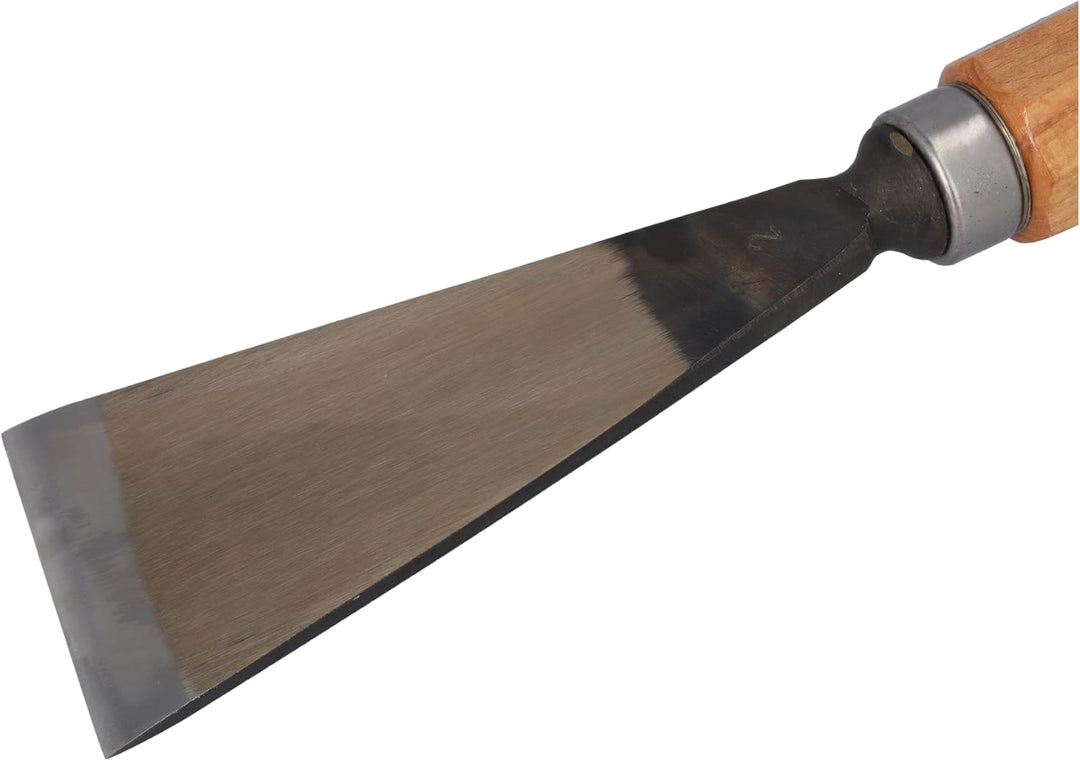 STUBAI Stemmeisen Stechbeitel Serie 52 - Form 2 | Gerades Balleisen, schräg - 60 mm, mit Holzgriff,