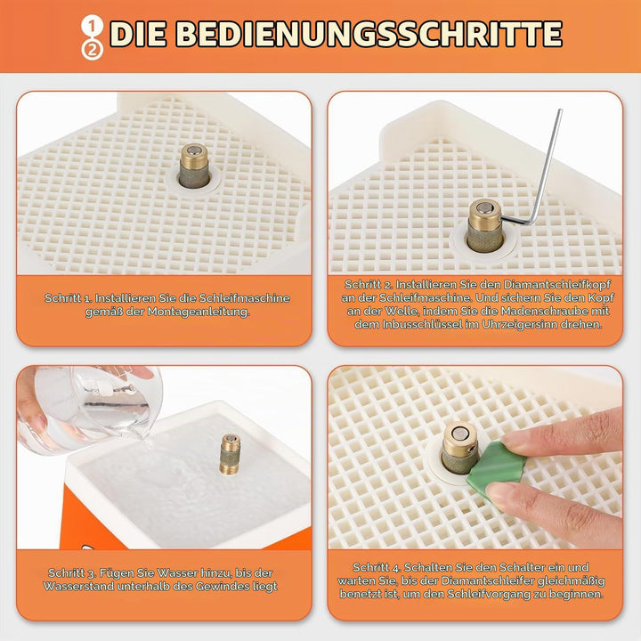 Mxmoonant Automatische Glasschleifmaschine für Buntglas, Keramik, DIY-Heimdekoration, Mosaikfliesen,
