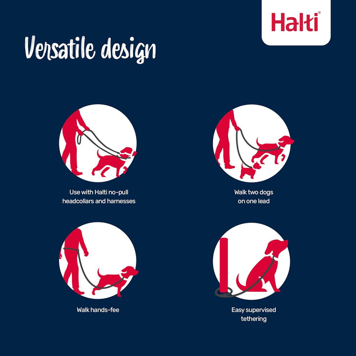 HALTI Doppelführleine - Multifunktionale Hundeleine zum Trainieren und Gassigehen mit Ihrem Hund. Le