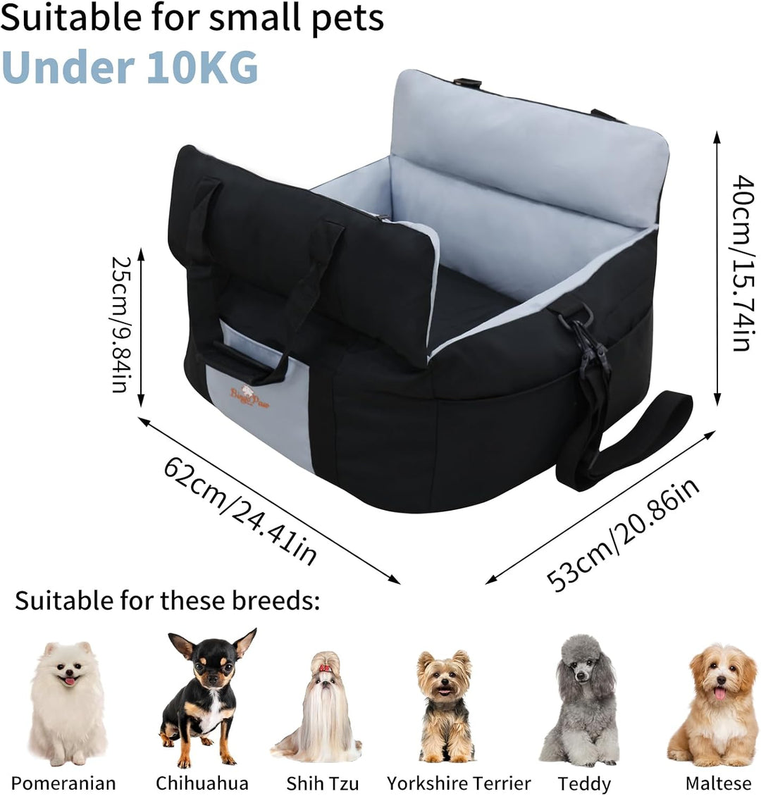 BingoPaw Hunde Autositz für kleine bis mittlere Hunde, Abnehmbar Waschbar Weich Hundesitz, Tragbar H