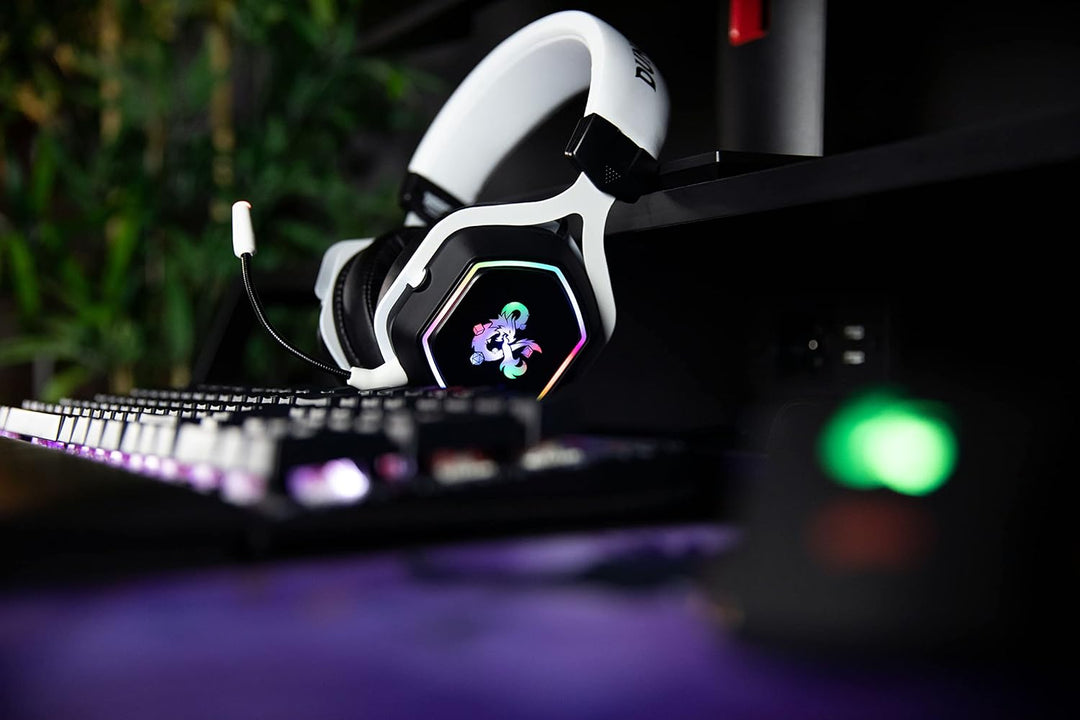 Konix Dungeons & Dragons Gaming-Headset Rainbow für PC - 50 mm Lautsprecher - Mikrofon - 2 m USB-Kab