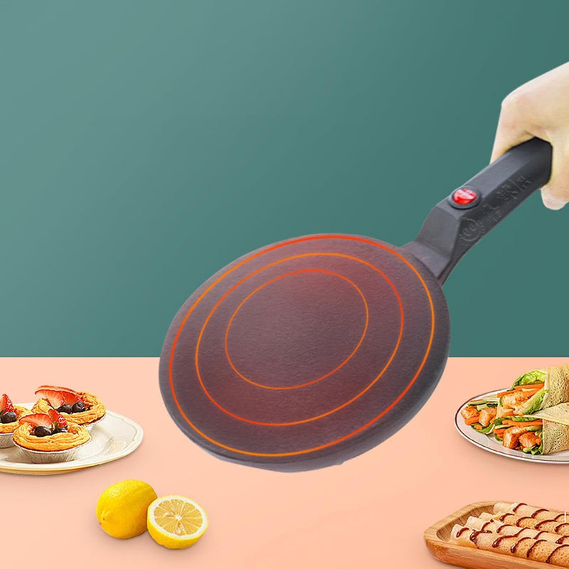 Instant-Crêpe-Maker Elektrische Runde Grillplatte Für Pfannkuchen Gesunde Tragbare Crêpe-Pfanne Hand