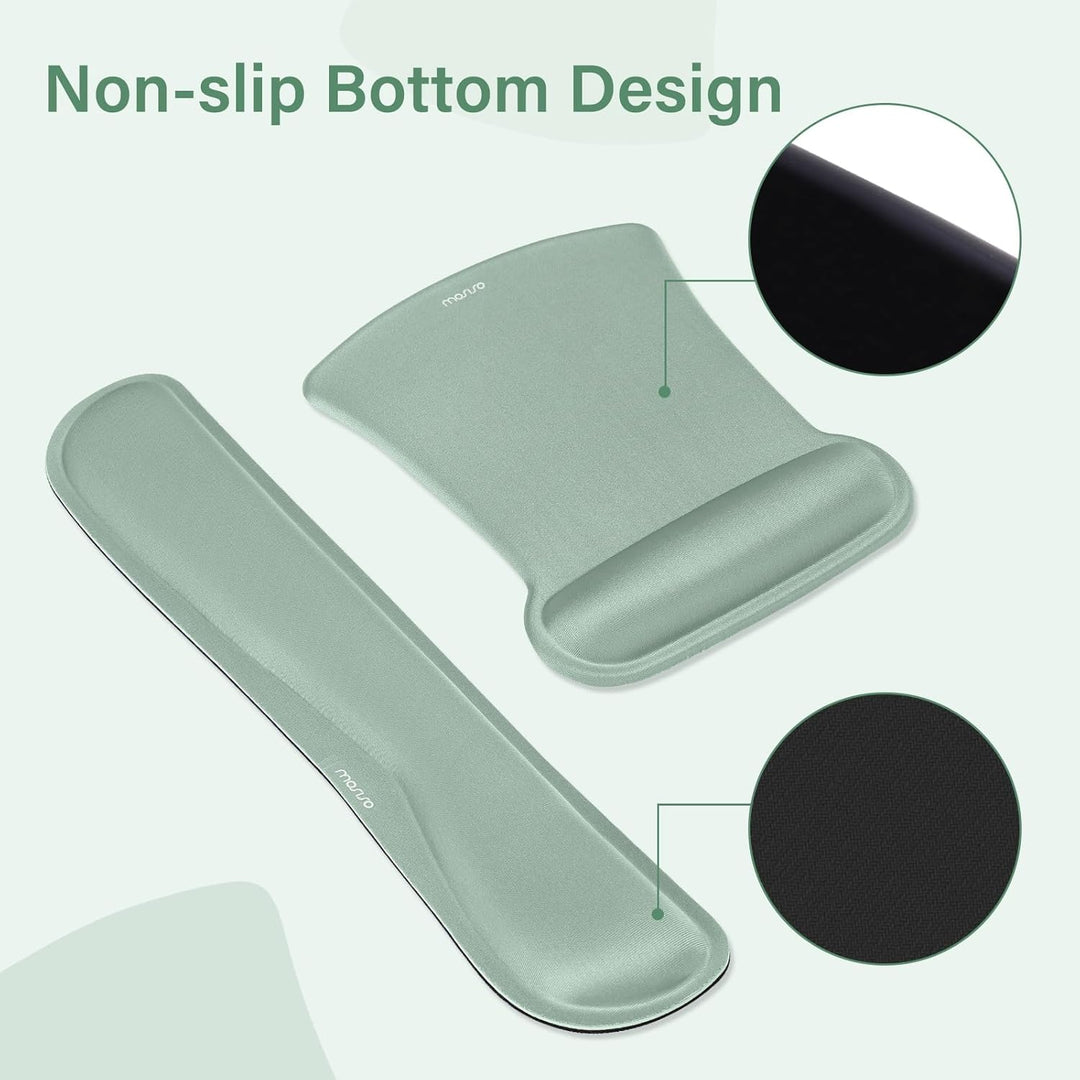 MOSISO Schreibunterlage Matte Tastatur Mauspad Set, 4-in-1 Ergonomisches Mousepad&Tastatur Handgelen