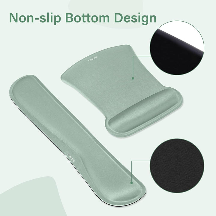 MOSISO Schreibunterlage Matte Tastatur Mauspad Set, 4-in-1 Ergonomisches Mousepad&Tastatur Handgelen