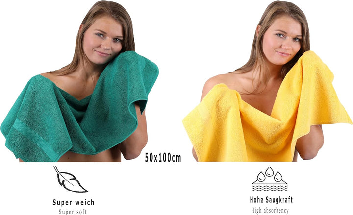 Betz 10-TLG. Handtuch-Set Classic 100% Baumwolle 2 Duschtücher 4 Handtücher 2 Gästetücher 2 Seiftüch
