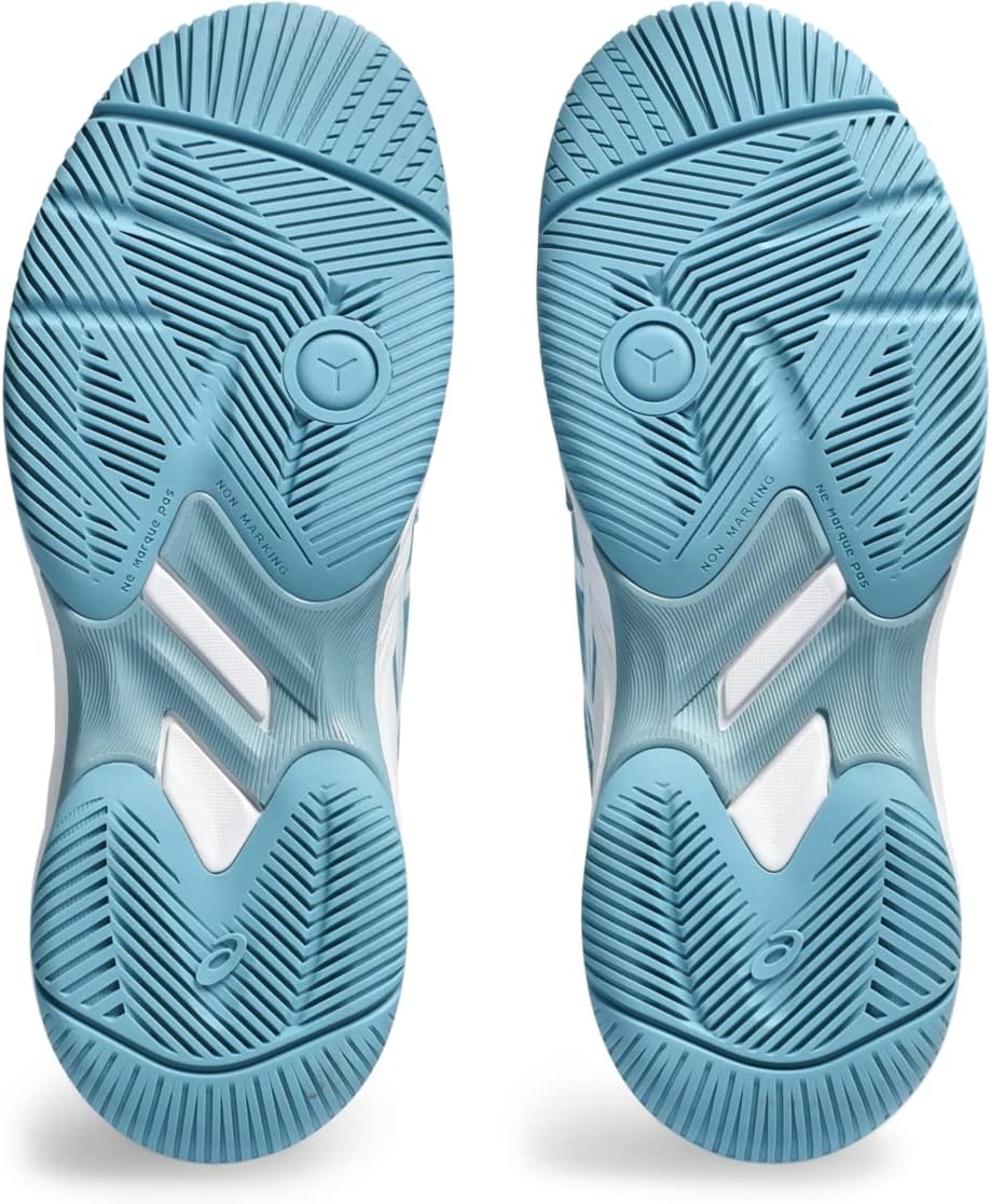 ASICS Jungen Gel-Game 9 Gs Clay/Oc Sneaker 34.5 EU Gris Blue White, 34.5 EU Gris Blue White