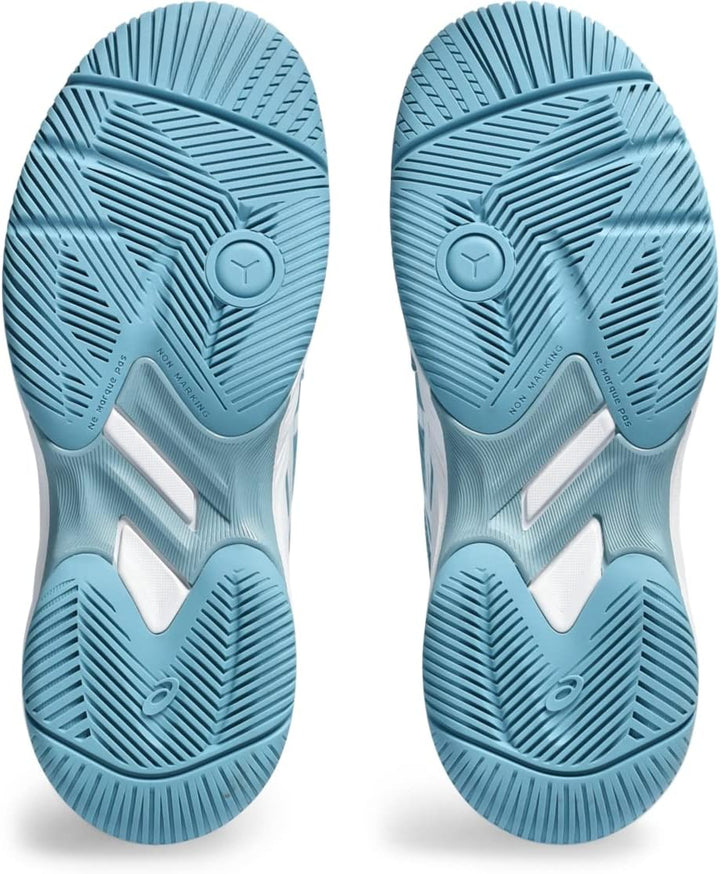 ASICS Jungen Gel-Game 9 Gs Clay/Oc Sneaker 34.5 EU Gris Blue White, 34.5 EU Gris Blue White