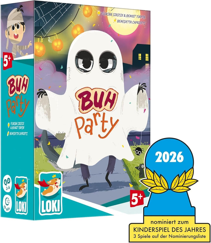 IELLO Buh Party, Kinderspiel, Spannendes Merkspiel, Wer versteckt Sich hinter den Kostümen? Für 2–6