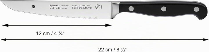 WMF Spitzenklasse Plus Allzweckmesser Wellenschliff 22 cm, Made in Germany, Messer geschmiedet, Perf