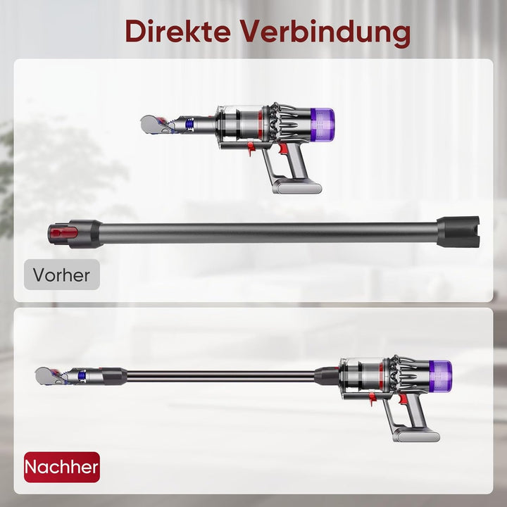 Verlängerungsrohr für Dyson V11 V15 V10 V8 V7 Stabstaubsauger,Ersatz Teleskoprohr Schnellspanner Ver