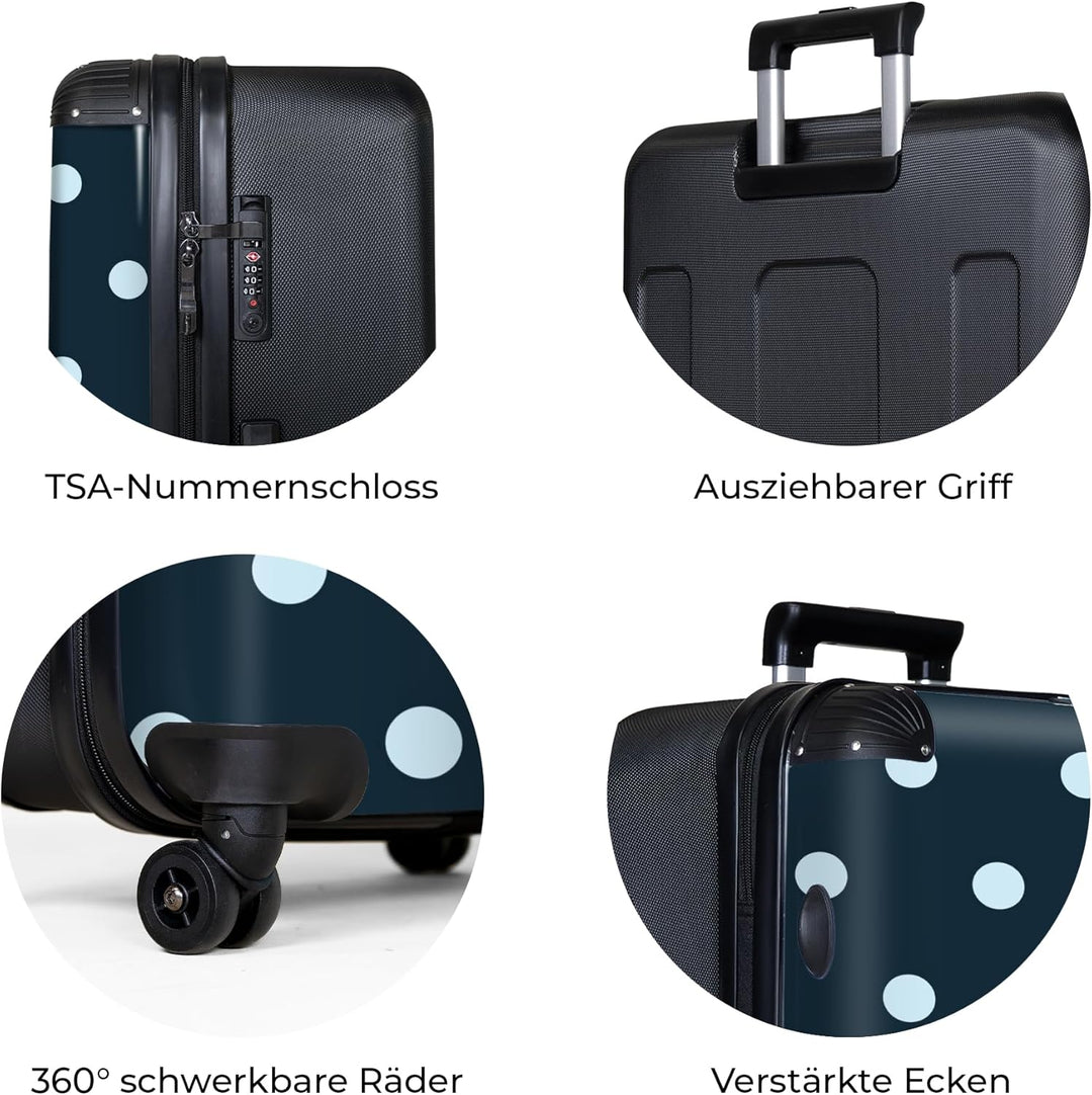 Koffer XL Gross 77x51.5x28 cm Reisekoffer mit Rollen Leicht Trolley grosser Hartschalenkoffer Rollko