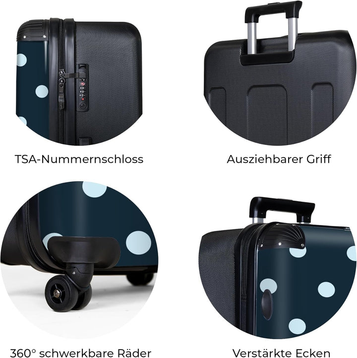 Koffer XL Gross 77x51.5x28 cm Reisekoffer mit Rollen Leicht Trolley grosser Hartschalenkoffer Rollko