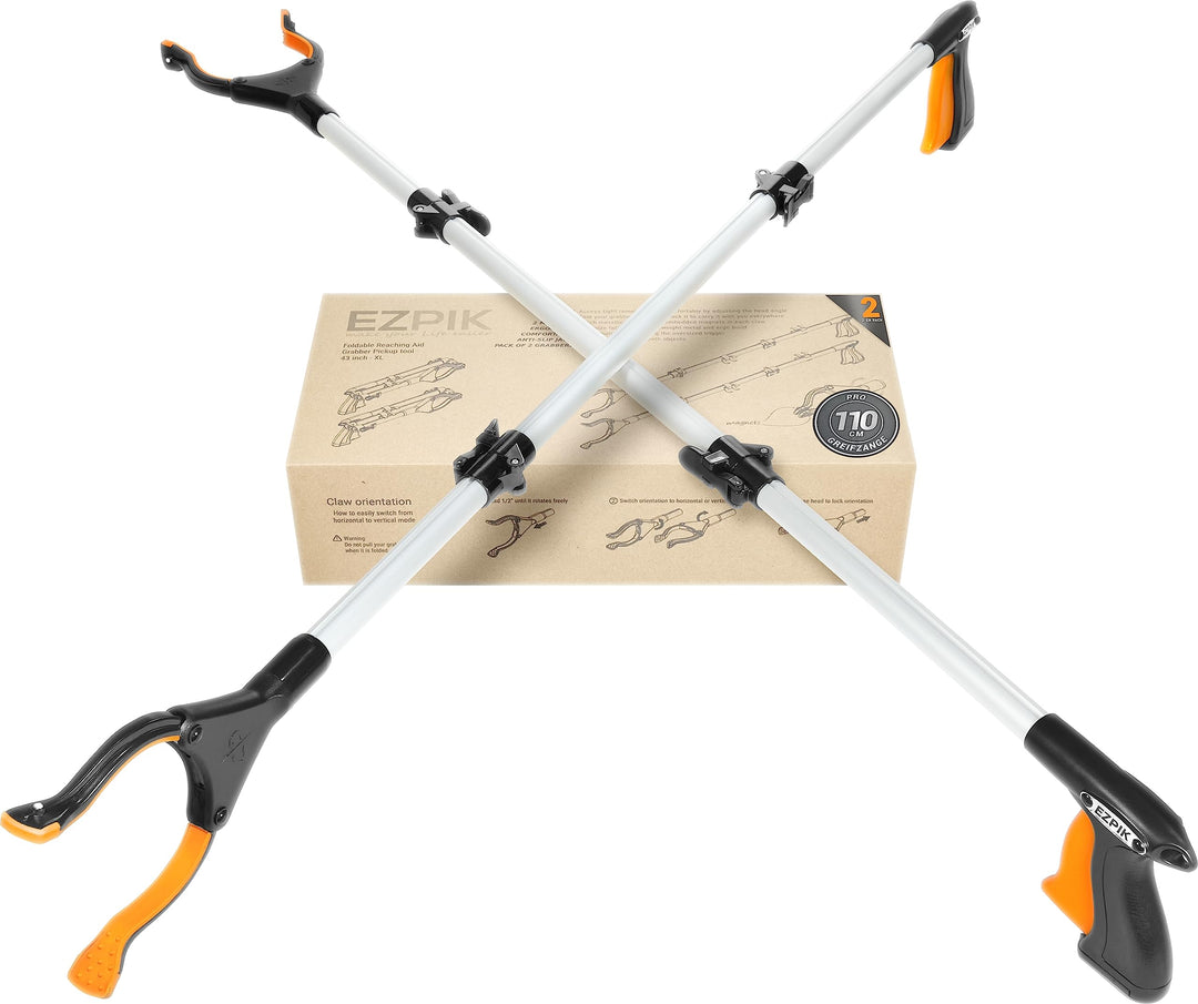 EZPIK 2 x 110 cm Greifer für Senioren mit Magnet-Greifarm, Robuste Greifzangen für Menschen mit Behi