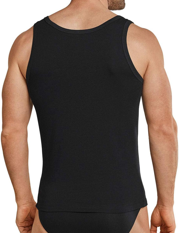 Schiesser Herren Achsel Shirt 95/5 2er Pack Farbe:Schwarz 000 L Schwarz, L Schwarz