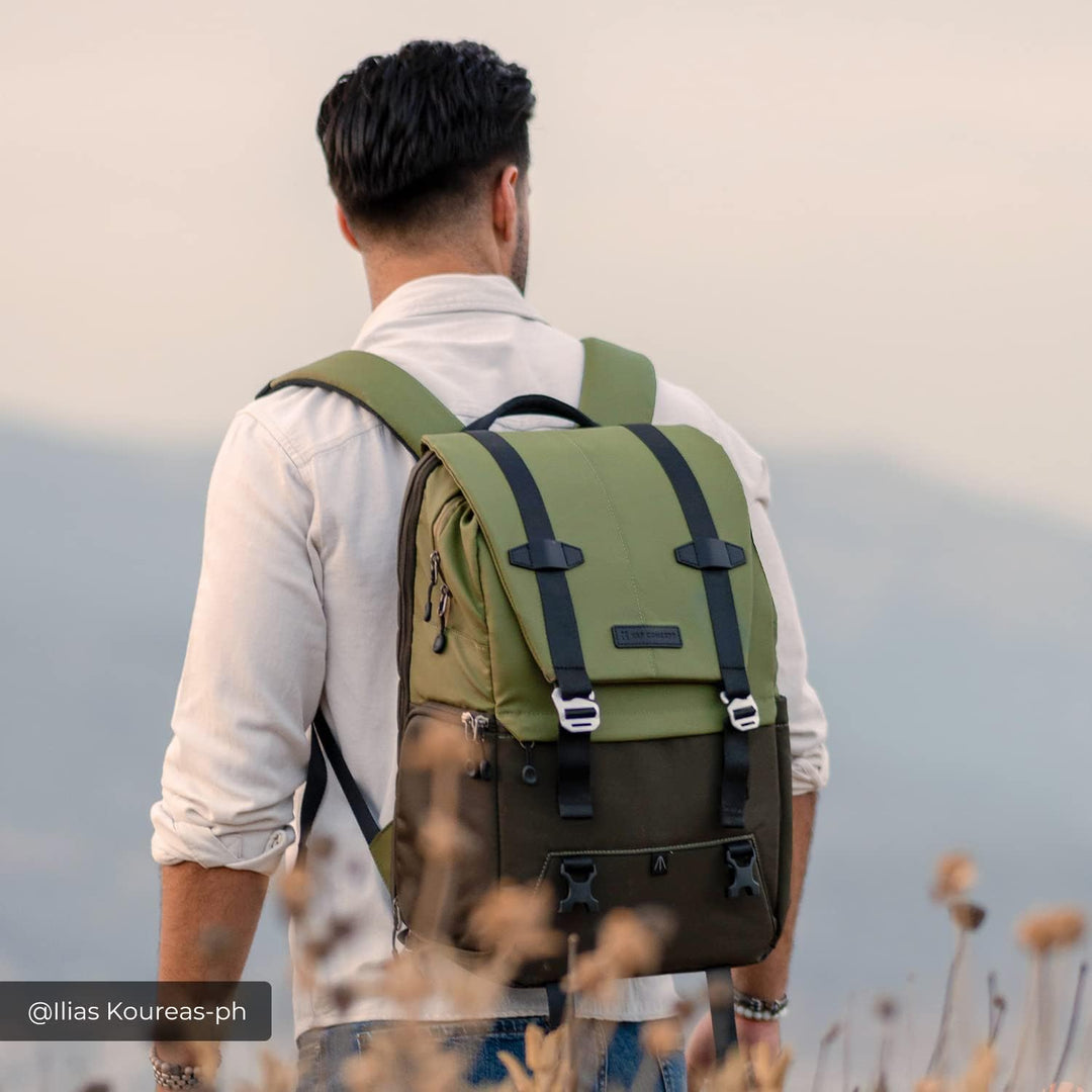 K&F CONCEPT Kamerarucksäcke 20L, Grosse Camera Backpack 15,6 Zoll Laptopfach, Spritzwassergeschutzt