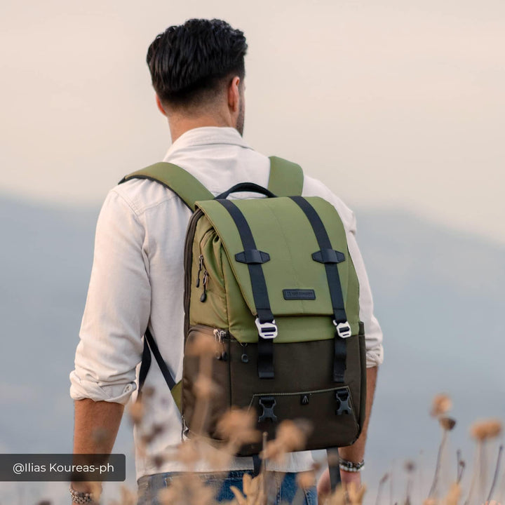 K&F CONCEPT Kamerarucksäcke 20L, Grosse Camera Backpack 15,6 Zoll Laptopfach, Spritzwassergeschutzt