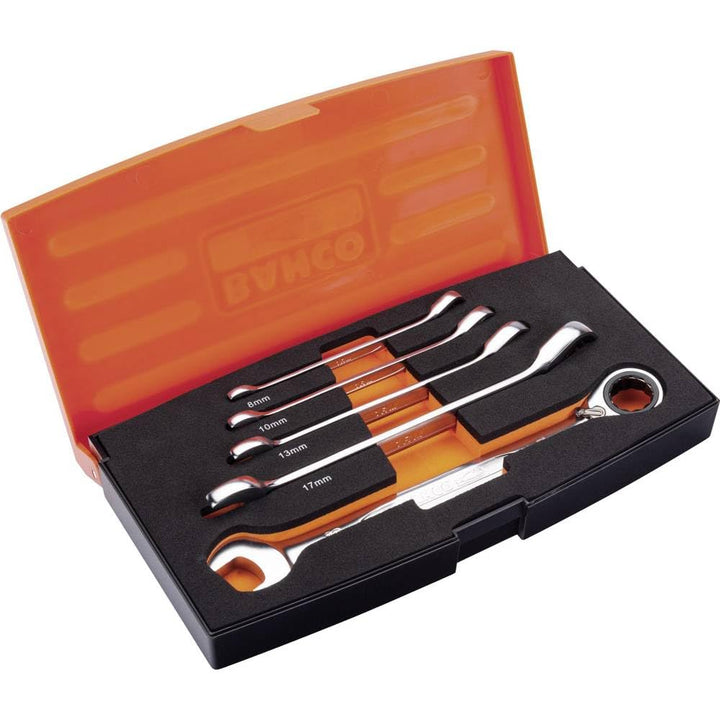 Bahco 1RM/S5 Knarren-Ring-Maulschluessel-Satz 5teilig