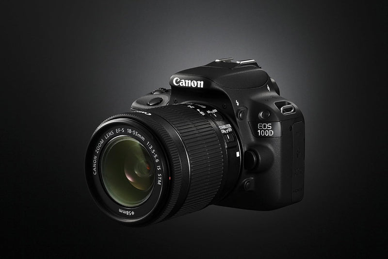 Canon EOS 100D DSLR-Kamera mit EF-S 18–55 mm III-Objektiv, Schwarz (18 MP, CMOS-Sensor), 7,6 cm (3 Z