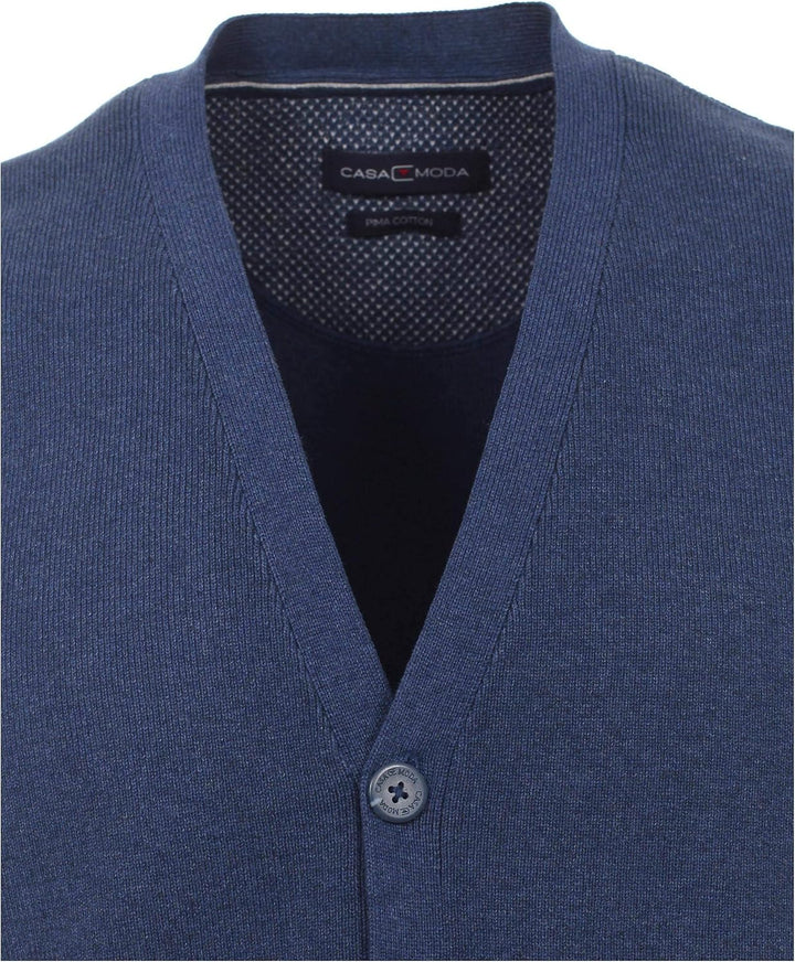 CASAMODA Herren Strickweste unifarben Zwei Einschubtaschen 4XL Grau (Anthrazit 782), 4XL Grau (Anthr