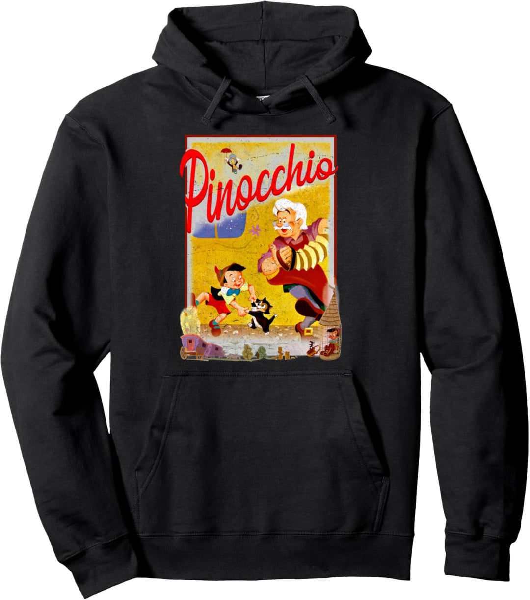 Disney Pinocchio Vintage Storybook Poster Pullover Hoodie