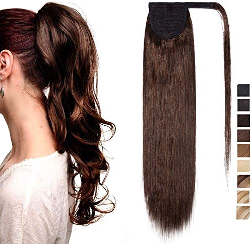 SEGO Ponytail Pferdeschwanz Haarteil Zopf extensions Haarverlängerung clip in Pony Echthaar remy Hai