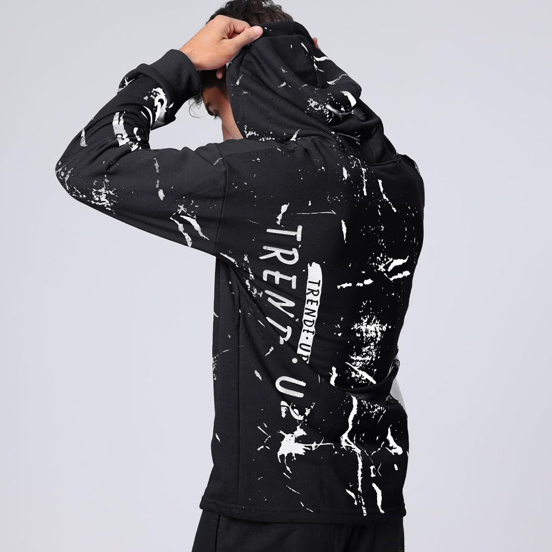 Hoodie Herren Techwear Kapuzenpullover Pullover Hip Hop Streetwear Patchwork Sweatshirt Unisex S Sch