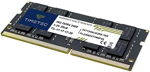 Timetec 16GB DDR4 2400MHz PC4-19200 Non-ECC Unbuffered 1.2V CL17 2Rx8 Dual Rank 260 Pin SODIMM Lapto