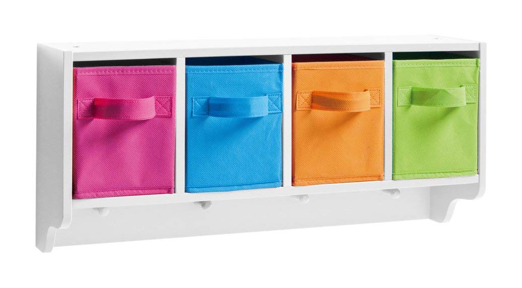Zeller 13452 Kinder-Wandgarderobe, MDF/Vlies,weiss, 13 x 12 x 58 cm, Weiss