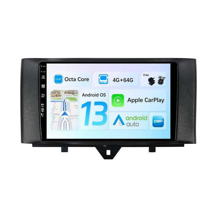 JOYX Android 13 IPS Autoradio Passt für Mercedes Benz Smart Fortwo (2011-2015) - 4G+64G - Eingebaut