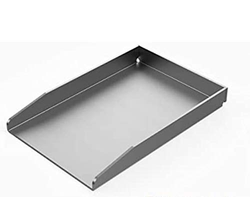 Generisch RuSchi BBQ universal Grillplatte aus Edelstahl BBQ Grillaufsatz Plancha 20x30cm
