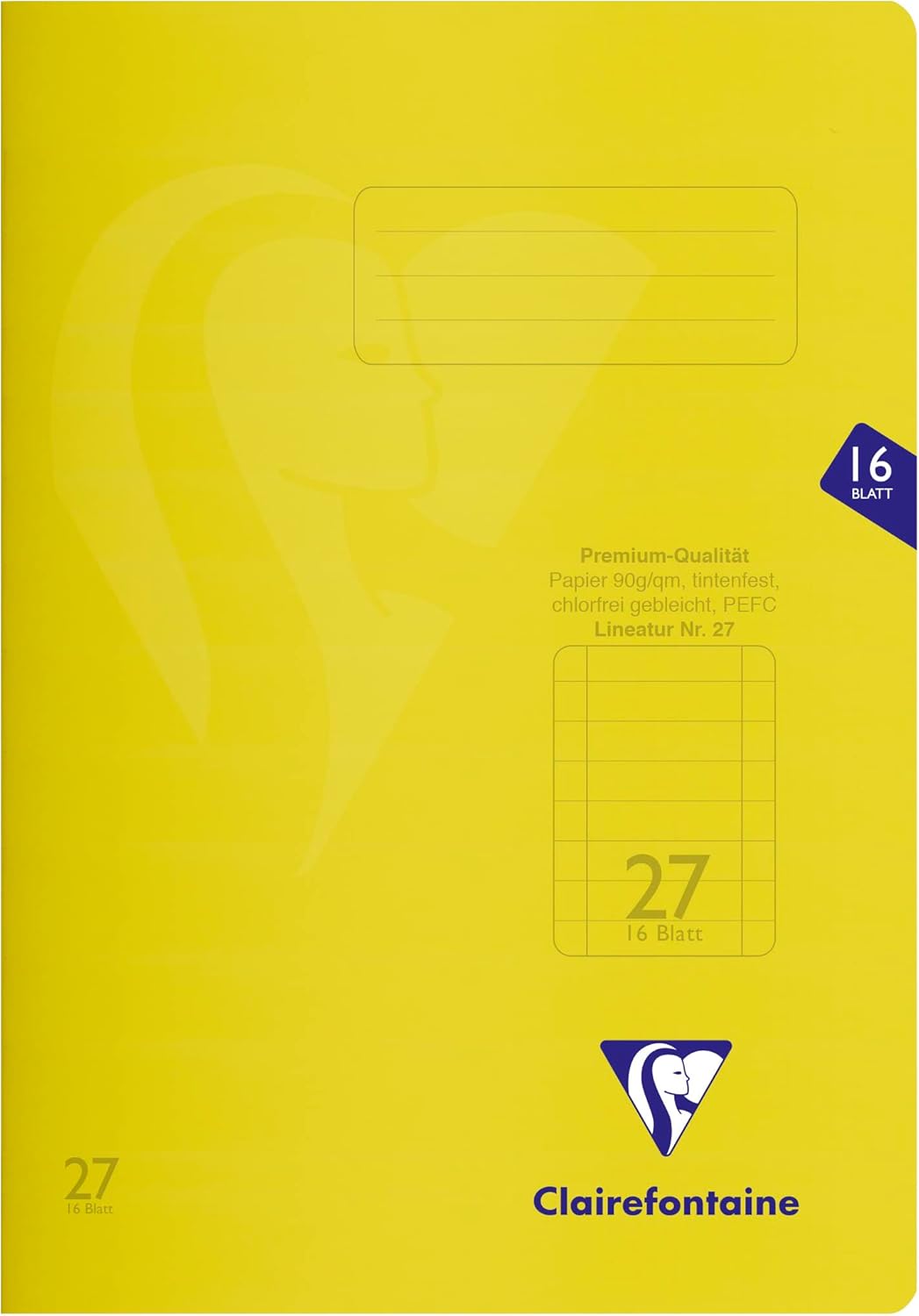 Clairefontaine 303227C - Packung mit 25 Heften S´coolbook, ideal für die Schule, DIN A4, 16 Blatt, 9