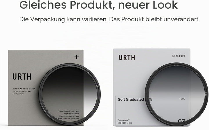 Urth 67 mm Grauverlaufsfilter Soft ND8 GND Filter (Plus+) 67mm, 67mm