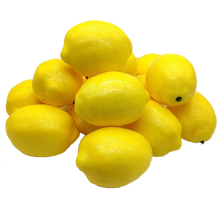 15 Stück Künstliche Zitronen 10cm x 7cm Kunstfrüchte Künstliche Gelbe Zitronen Schaum Zitrone für zu