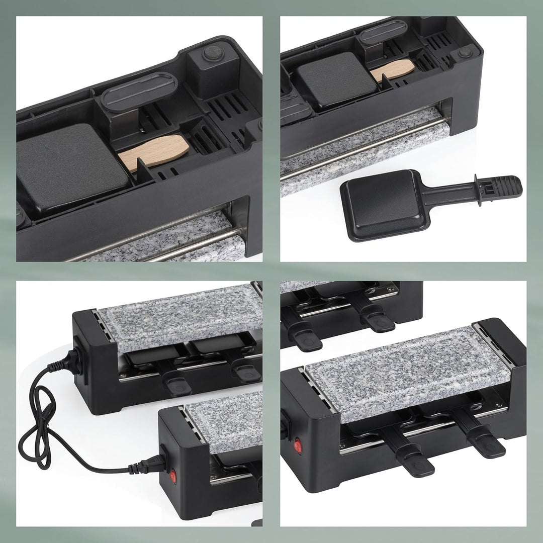 kela 10044 Raclette, Stoneware L 33cm x B 11cm x H 11,5cm Schwarz, L 33cm x B 11cm x H 11,5cm Schwar