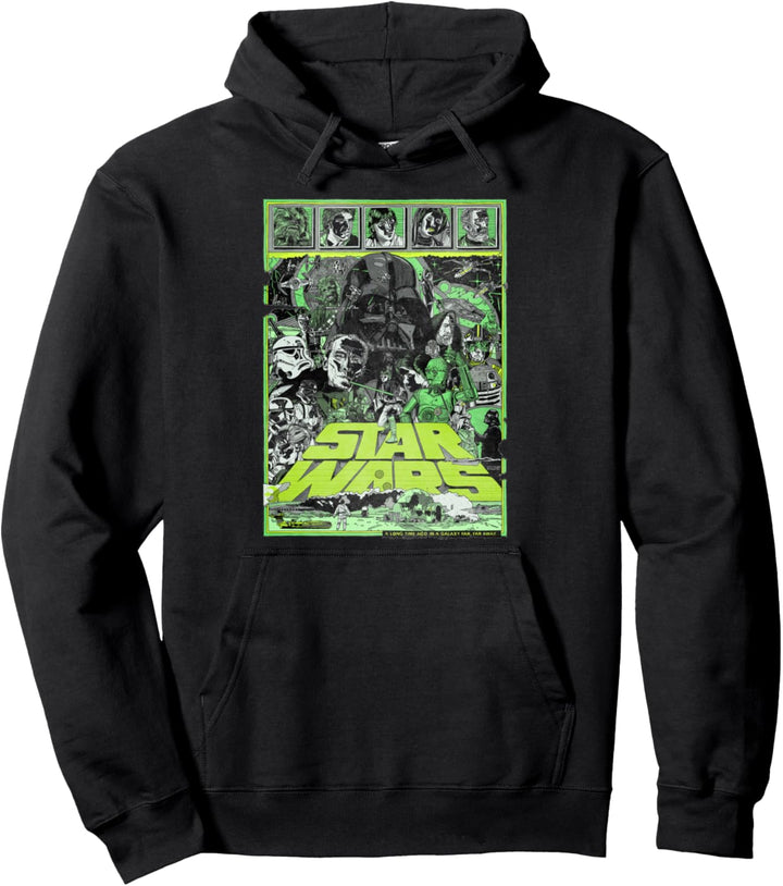 Star Wars Group Shot Torn Comic Cover Pullover Hoodie