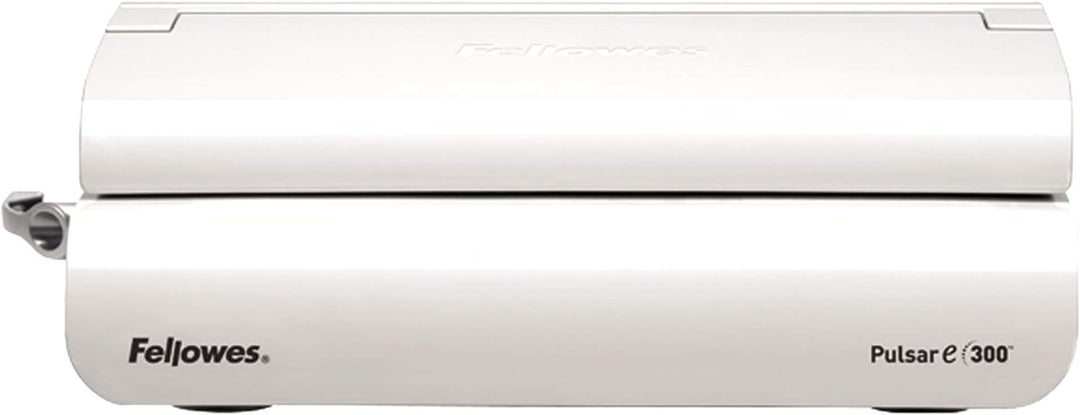 Fellowes 5620701 Kleinbüro Plastikbindegerät Pulsar-E 300 weiss/Silber, elektrisch Stanzleistung 20