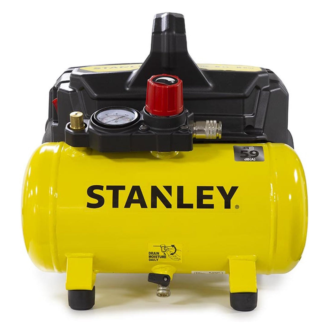 Stanley 100/8/6 Silent Air Compressor DST 100/8/6SI, 750 W, 230 V, Giallo, Einzeln
