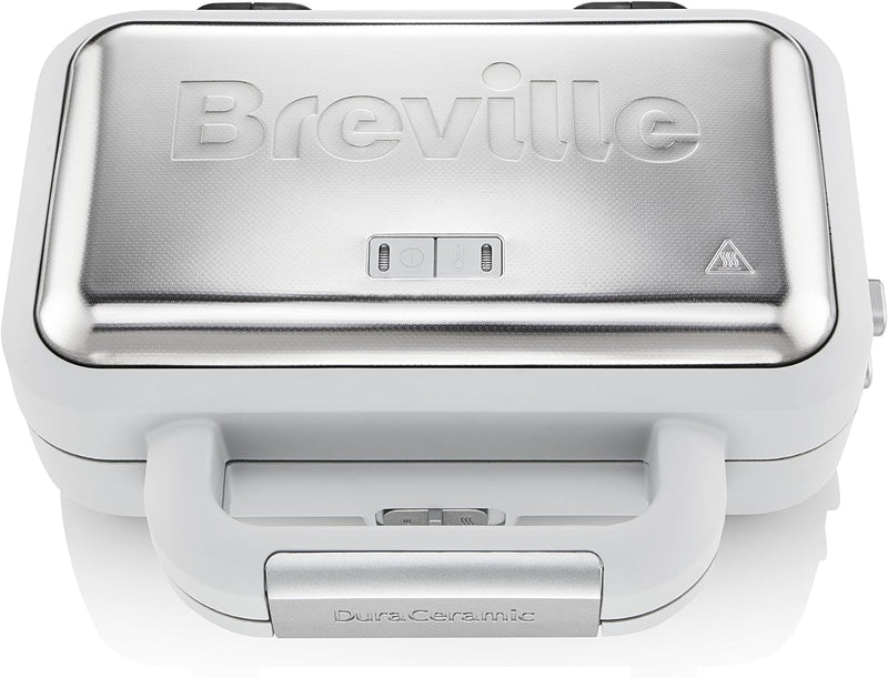 Breville DuraCeramic Sandwichmaker mit tiefen Platten | Sandwichtoaster für 2 Scheiben mit variabler