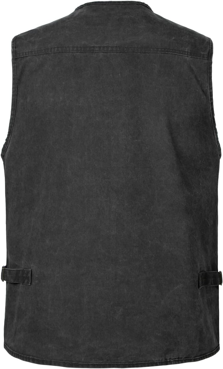 KTWOLEN Herren Outdoor Weste mit Multi-Taschened Anglerweste Jagd- und Angler Camping Wandern Weste