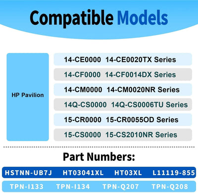 HT03XL L11119-855 Laptop Akku für HP Pavilion 14-CE 14-CF 14-CK 14-cm 15-DA 15-DB 15-CR 15-CW 17-by