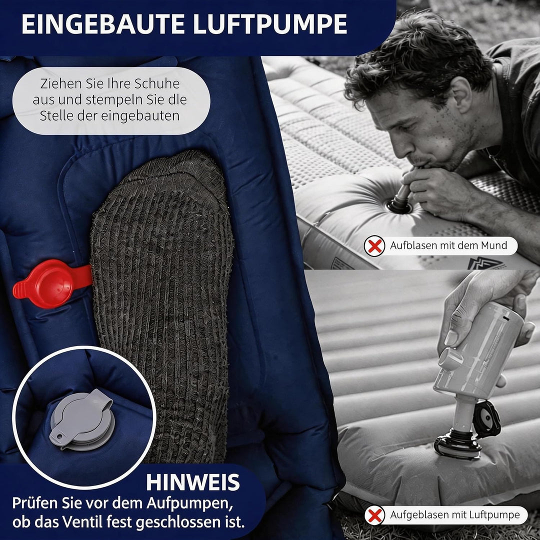 Isomatte Ultraleicht Luftmatratze für Camping – Ultraleichte Matratze mit Packsack Ideal für Trekkin