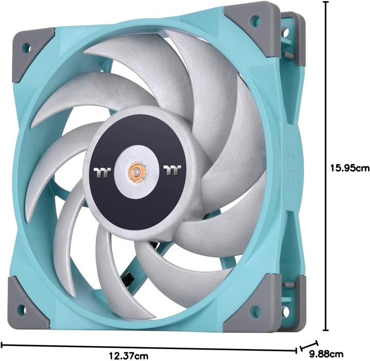Thermaltake TOUGHFAN 12 Turquoise High Static Pressure Radiator Fan (Single Fan Pack) Leise-Gehäuse-