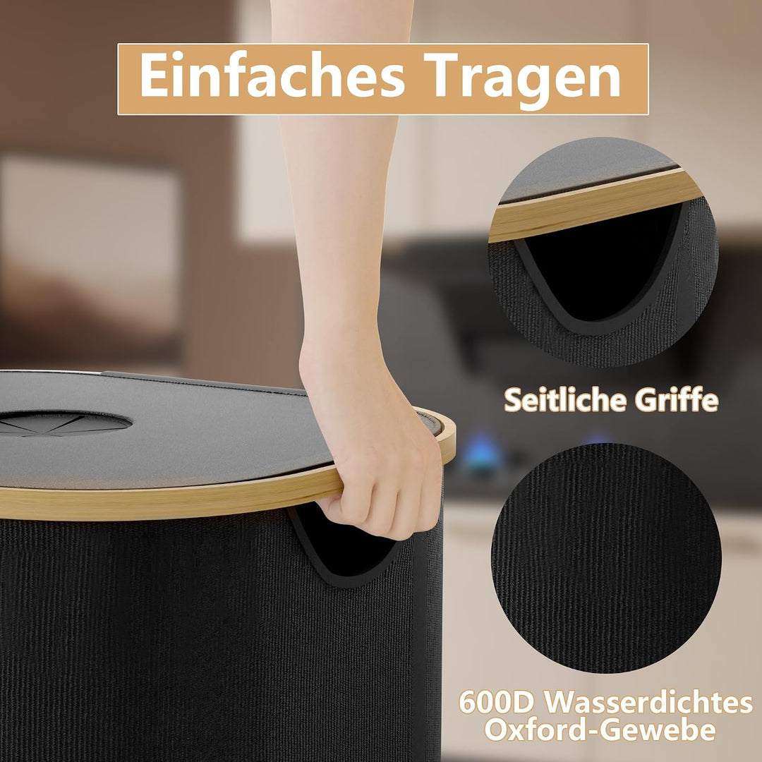 100L Pfandflaschen Sammelbehälter, leerer Aufbewahrungsbeutel mit Deckel und 2, faltbarer Flaschensa