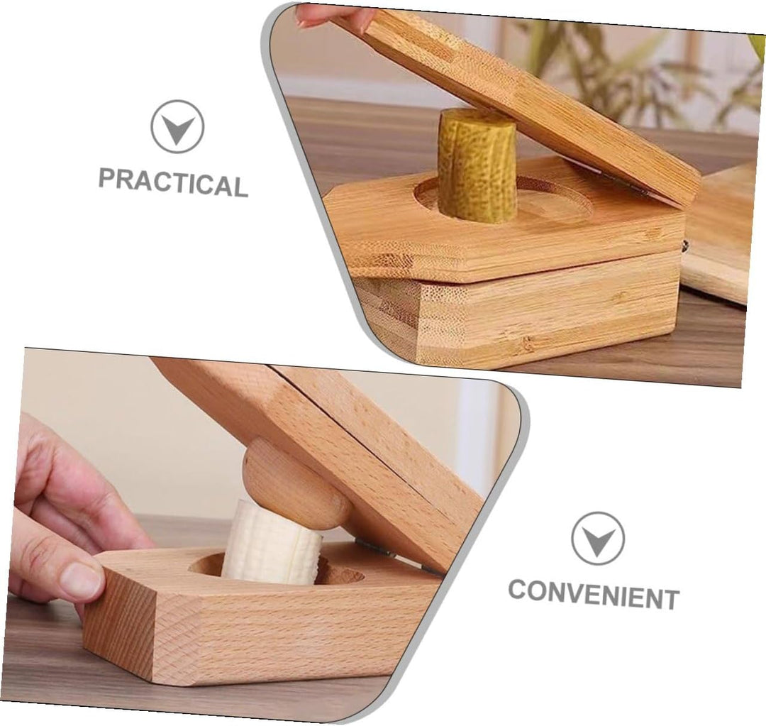 DOITOOL Manuelle Tostones Presse aus Holz mit Ergonomischem Griff Faltbarer Plantain Smasher für Knu